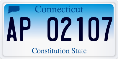 CT license plate AP02107