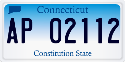 CT license plate AP02112