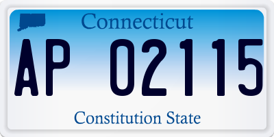 CT license plate AP02115