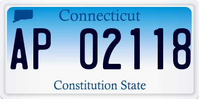 CT license plate AP02118