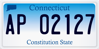 CT license plate AP02127