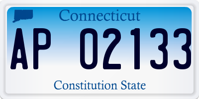 CT license plate AP02133