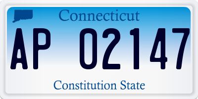 CT license plate AP02147
