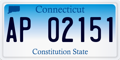 CT license plate AP02151