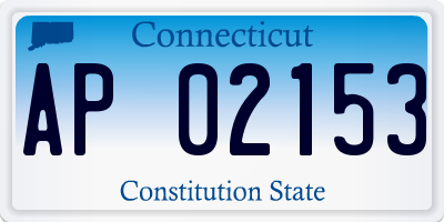CT license plate AP02153