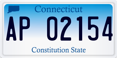 CT license plate AP02154