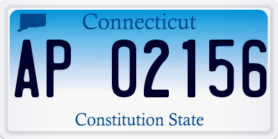 CT license plate AP02156