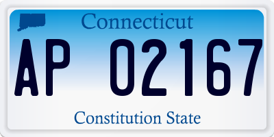 CT license plate AP02167