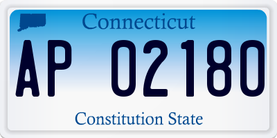 CT license plate AP02180