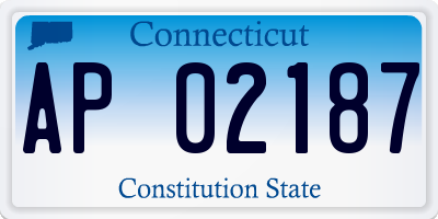 CT license plate AP02187
