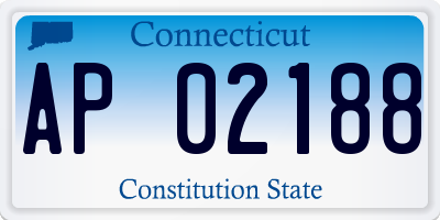 CT license plate AP02188