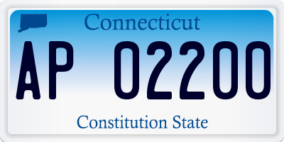 CT license plate AP02200