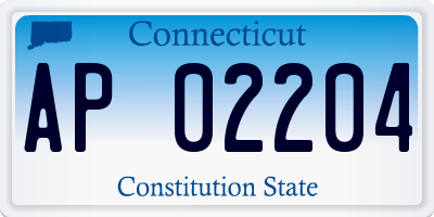 CT license plate AP02204