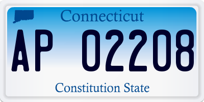 CT license plate AP02208