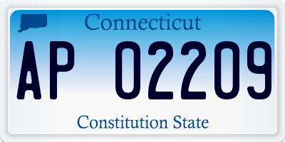 CT license plate AP02209