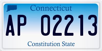 CT license plate AP02213