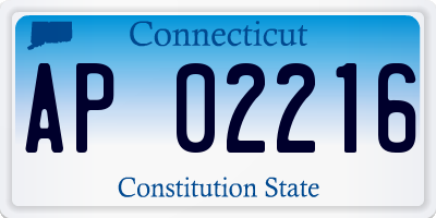 CT license plate AP02216