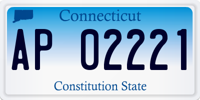 CT license plate AP02221