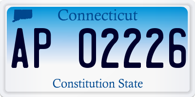 CT license plate AP02226