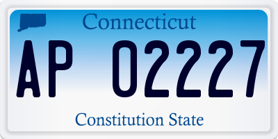 CT license plate AP02227