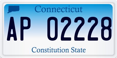 CT license plate AP02228