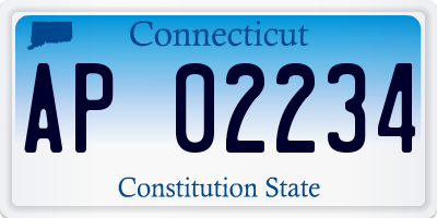 CT license plate AP02234