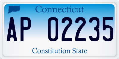 CT license plate AP02235