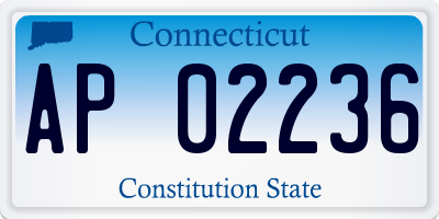 CT license plate AP02236