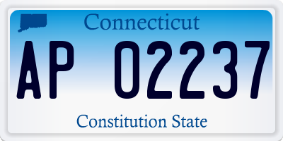 CT license plate AP02237