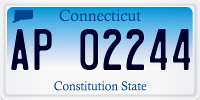 CT license plate AP02244
