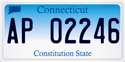 CT license plate AP02246