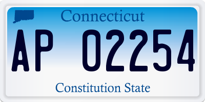 CT license plate AP02254