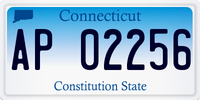 CT license plate AP02256