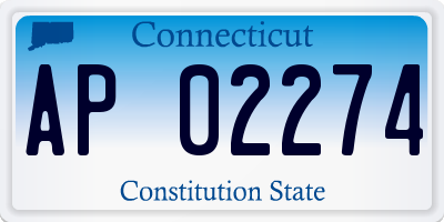 CT license plate AP02274