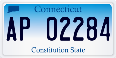 CT license plate AP02284