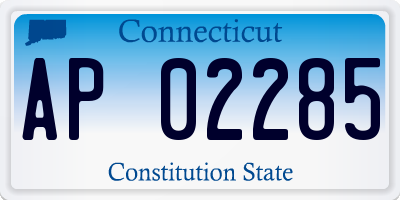 CT license plate AP02285