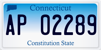 CT license plate AP02289