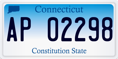 CT license plate AP02298