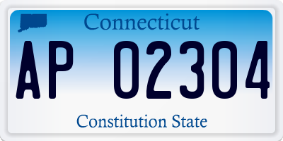 CT license plate AP02304