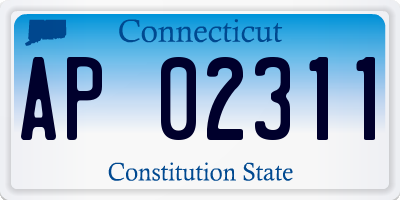 CT license plate AP02311