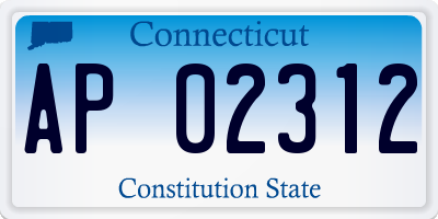 CT license plate AP02312