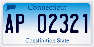CT license plate AP02321