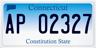 CT license plate AP02327