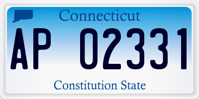 CT license plate AP02331