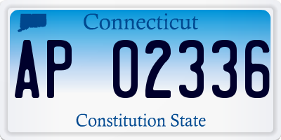 CT license plate AP02336