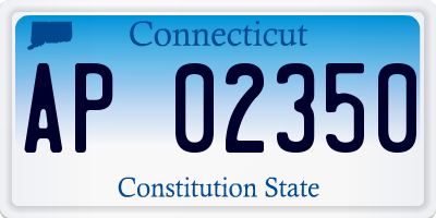 CT license plate AP02350