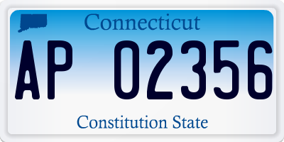 CT license plate AP02356