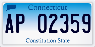 CT license plate AP02359
