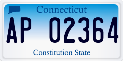CT license plate AP02364