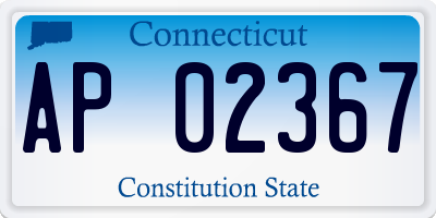 CT license plate AP02367